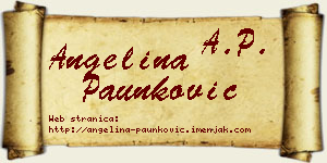 Angelina Paunković vizit kartica